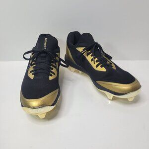 Boombah Men's Size 9 Molded Cleats Chrome Gold Metallic Gold Black